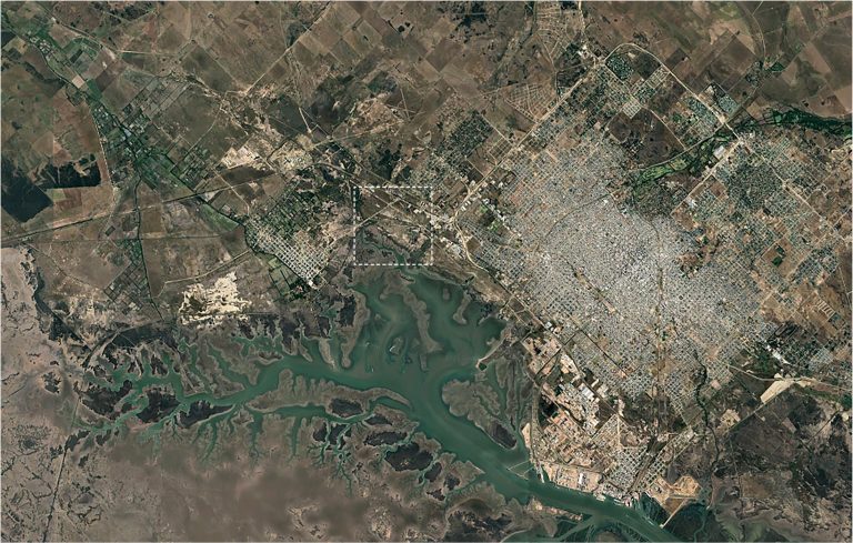 Southern Estuary land for sale location, Bahia Blanca, Argentina